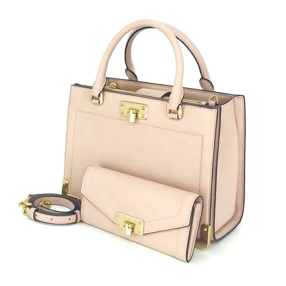 2PCS Michael Kors Kinsley Accordion Satchel Wallet - Picture 2 of 8